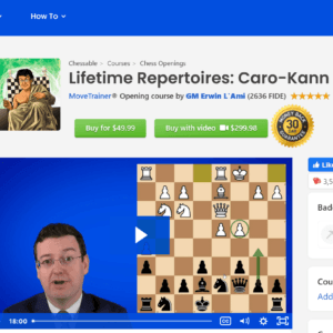PREMIUM CHESS VIDEO | Lifetime Repertoires Caro-Kann by GM Erwin L'Ami (Chessable) - CHESS PREMIUM