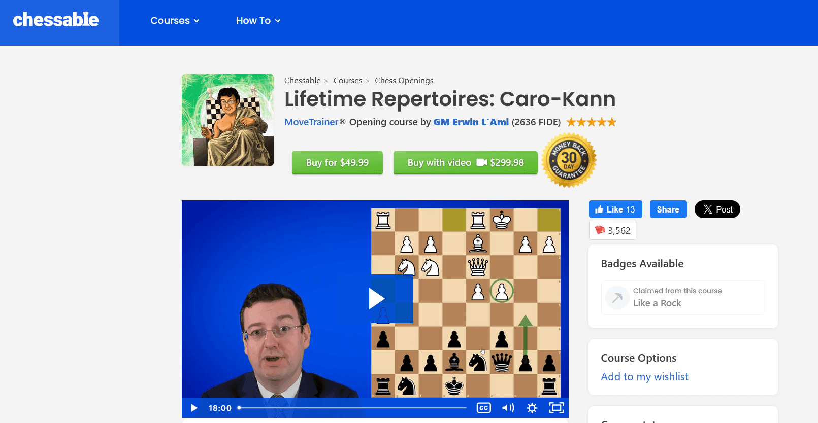 PREMIUM CHESS VIDEO | Lifetime Repertoires Caro-Kann by GM Erwin L'Ami (Chessable) - CHESS PREMIUM