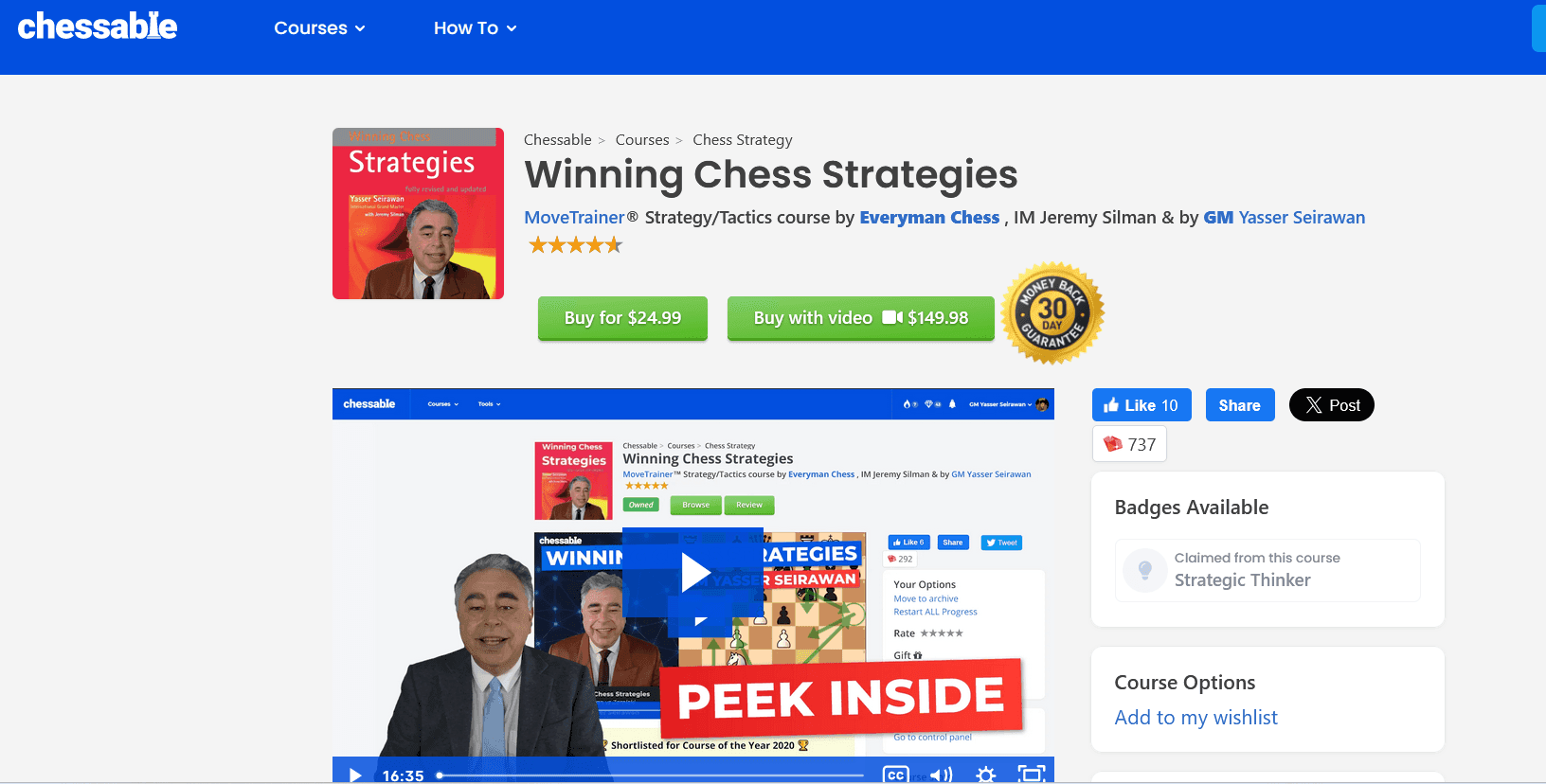 PREMIUM CHESS VIDEO | Winning Chess Strategies by IM Jeremy Silman & GM Yasser Seirawan (Chessable) - CHESS PREMIUM