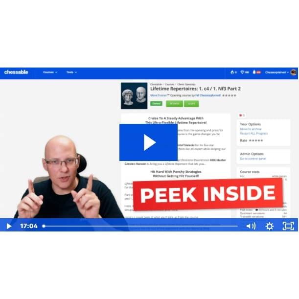 PREMIUM CHESS VIDEO | Chessable Lifetime Repertoires 1. c4 1. Nf3 Part-2 by IM Christof Sielecki - CHESS PREMIUM